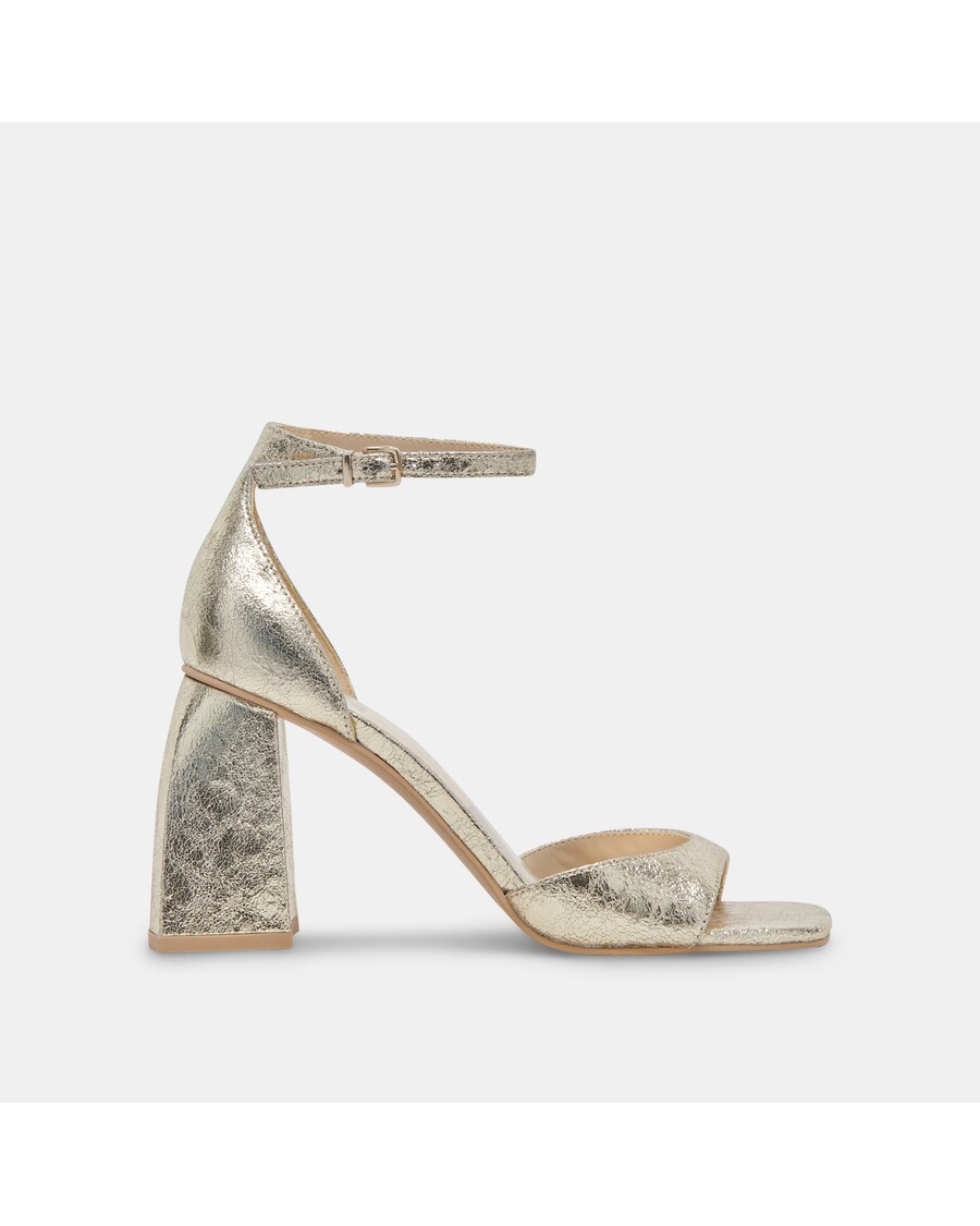 Dolce Vita JANEY HEELS PLATINUM DISTRESSED LEATHER