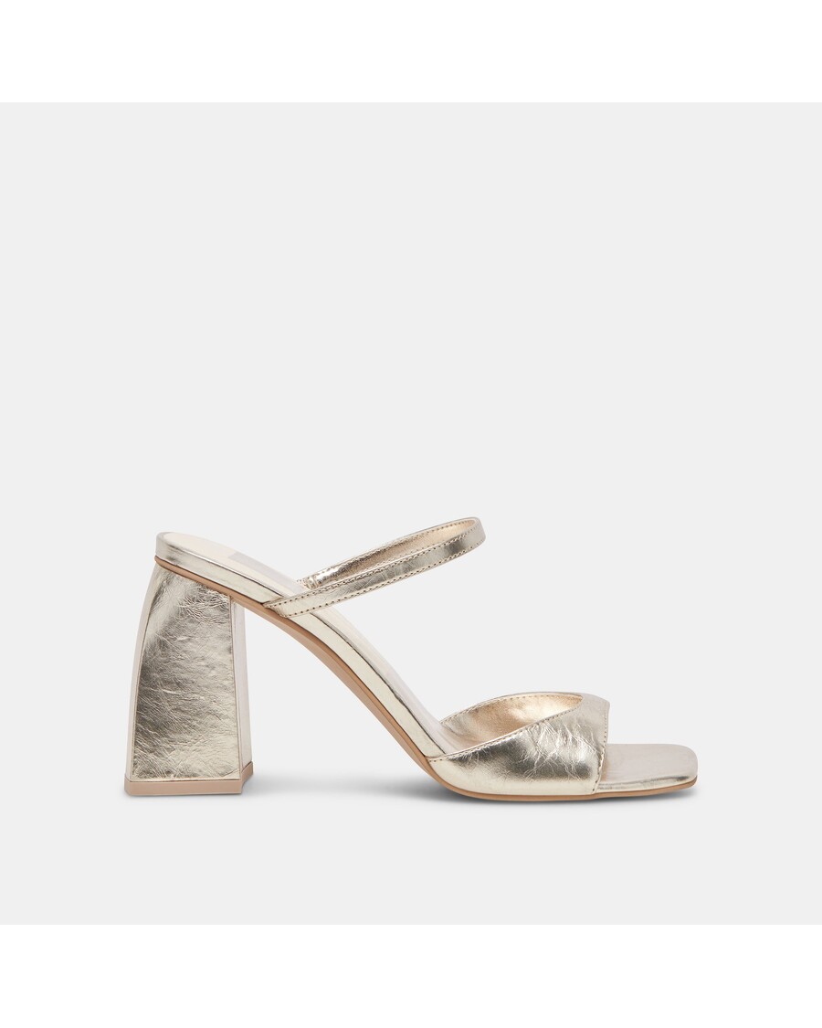 Dolce Vita JEMMY HEELS LIGHT GOLD CRINKLE PATENT