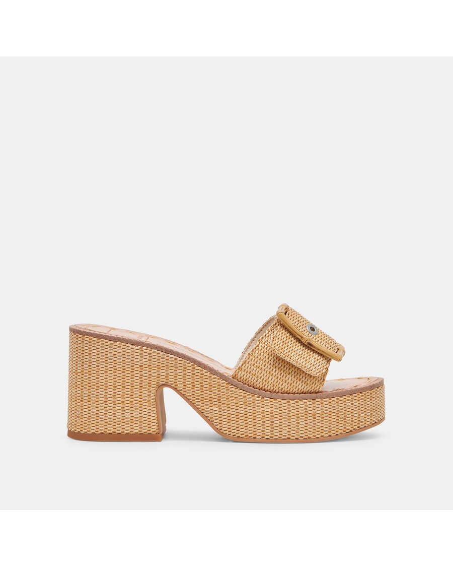 Dolce Vita ERA HEELS WARM NATURAL RAFFIA