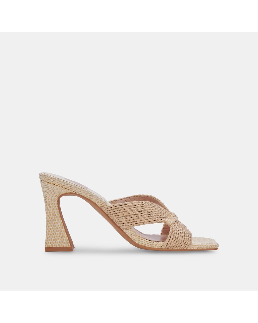 Dolce Vita NITRO WIDE HEELS LT NATURAL RAFFIA