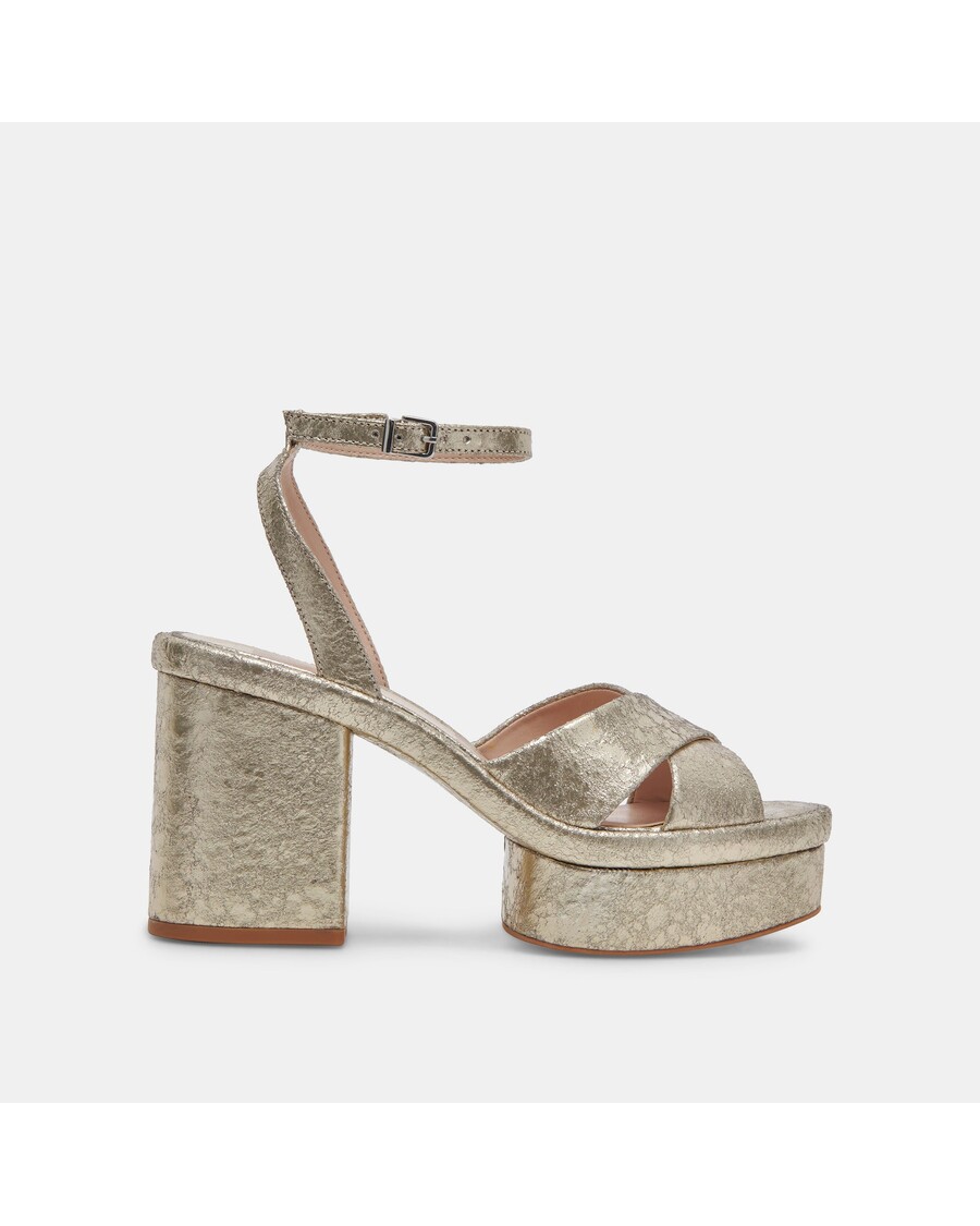 Dolce Vita LAISHA HEELS PLATINUM DISTRESSED LEATHER