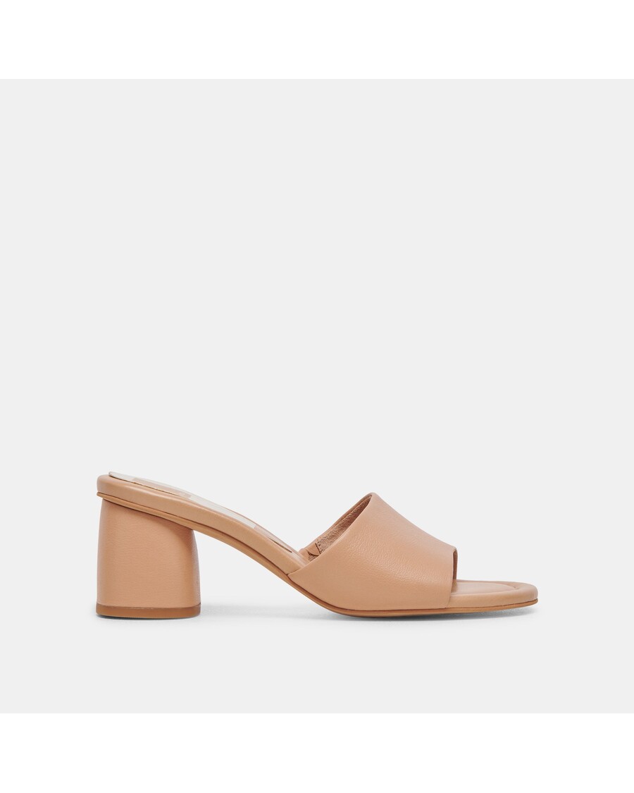 Dolce Vita MINNY DRESS WIDE HEELS TAN LEATHER