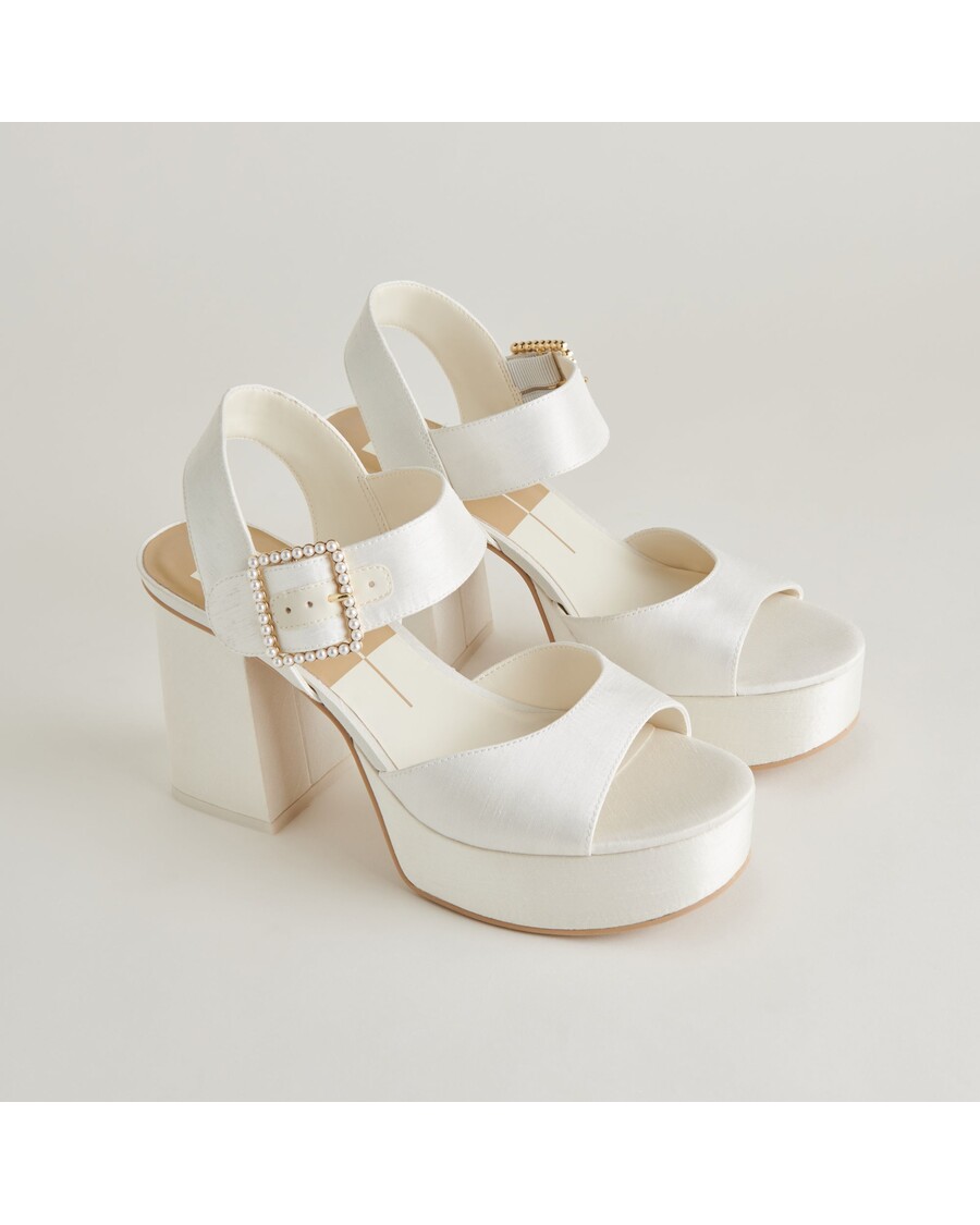 Dolce Vita BOBBY PEARL HEELS WHITE PEARLS