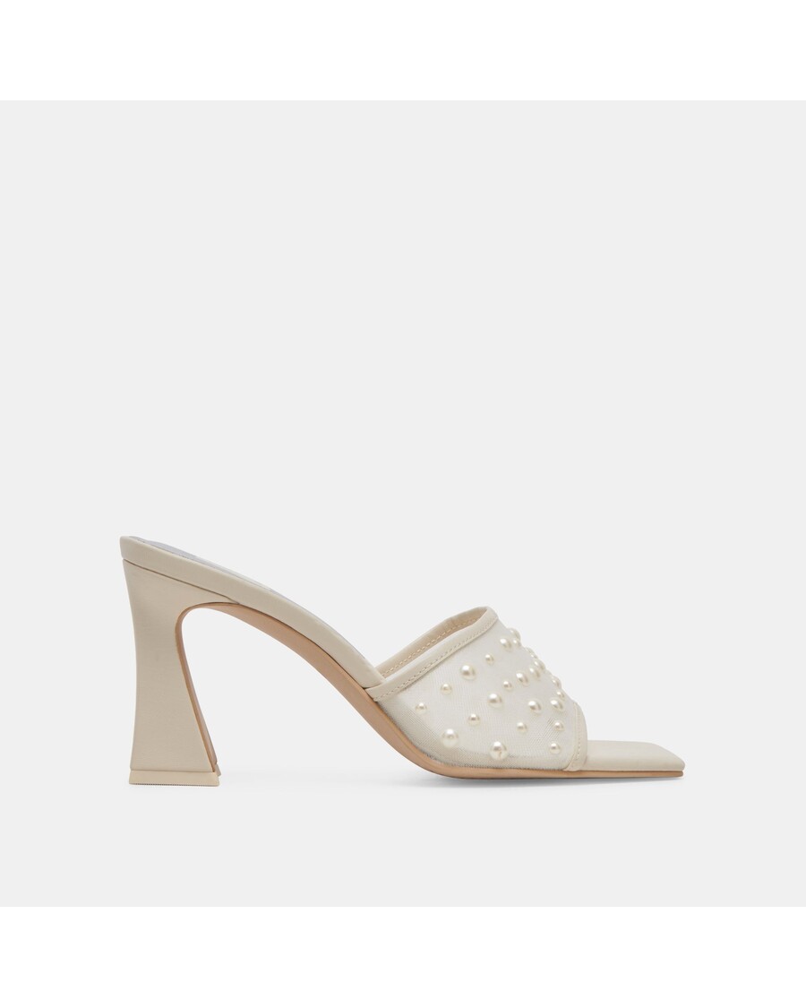 Dolce Vita NARDA PEARL HEELS IVORY MESH