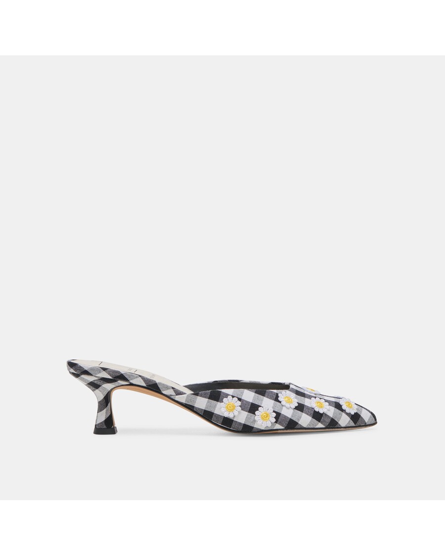 Dolce Vita LILOU HEELS BLACK WHITE GINGHAM