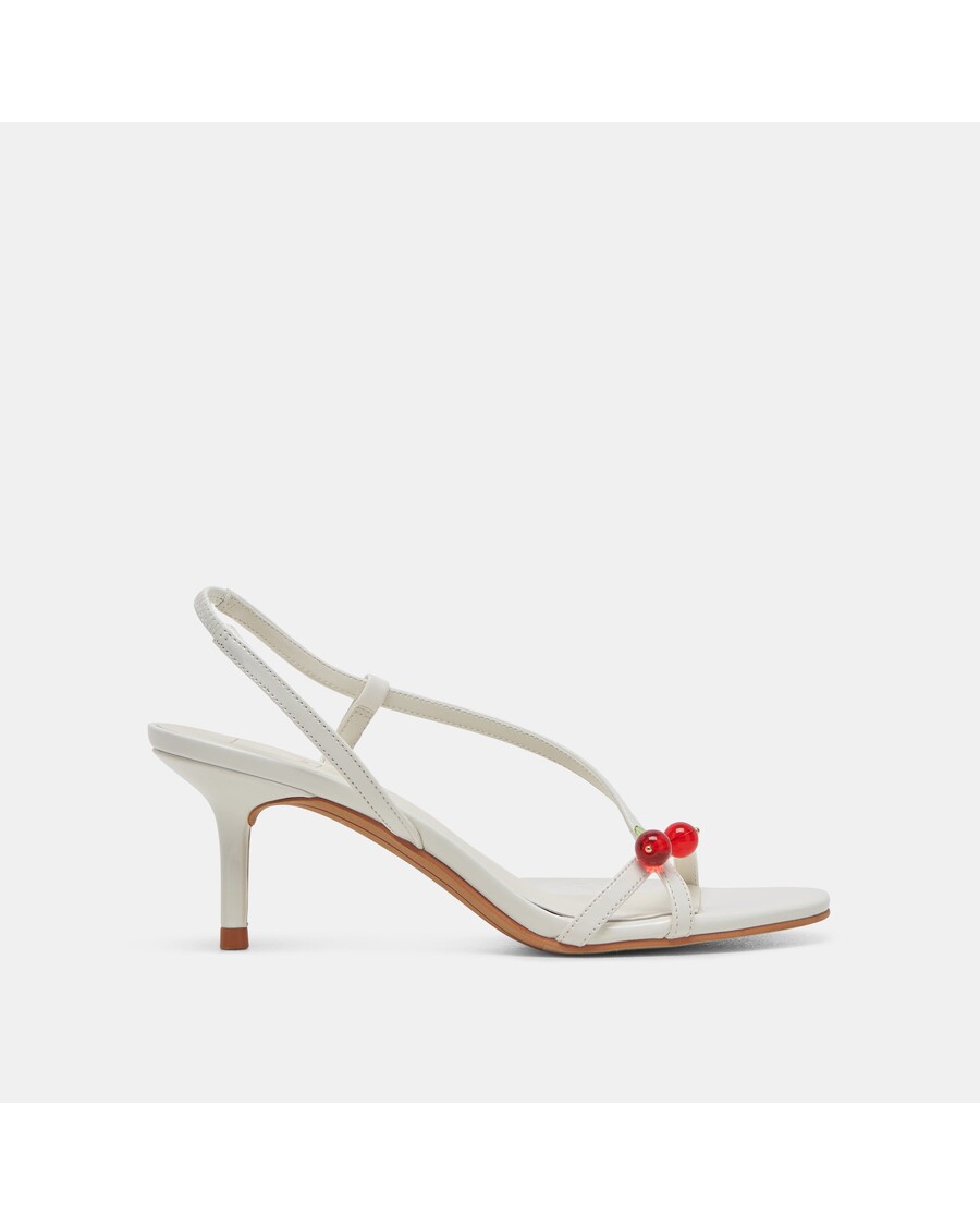 Dolce Vita CERISE HEELS WHITE PATENT STELLA