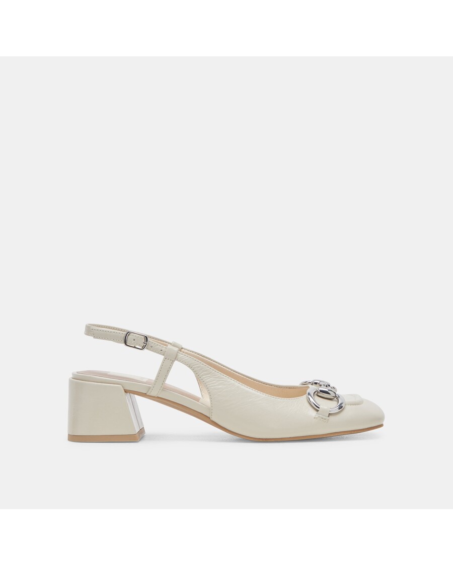 Dolce Vita MELLI HEELS IVORY CRINKLE PATENT