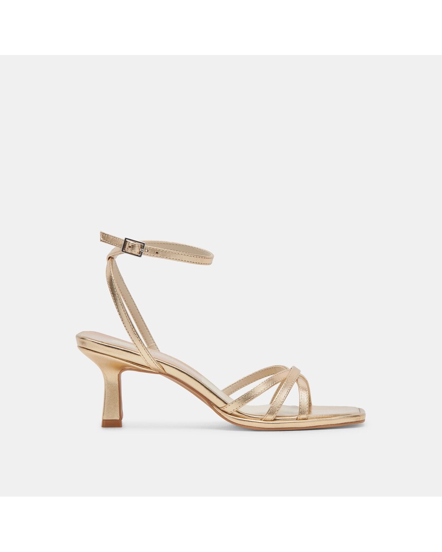 Dolce Vita MANJI HEELS LIGHT GOLD METALLIC LEATHER