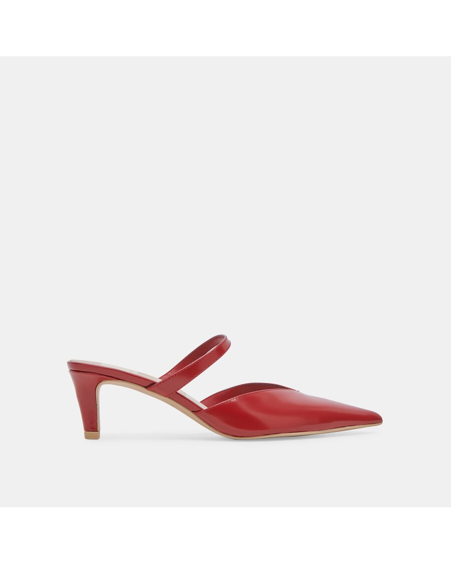 Dolce Vita KANIKA MID HEELS RED CRINKLE PATENT