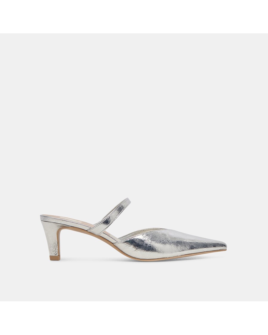 Dolce Vita KANIKA MID HEELS SILVER DISTRESSED LEATHER