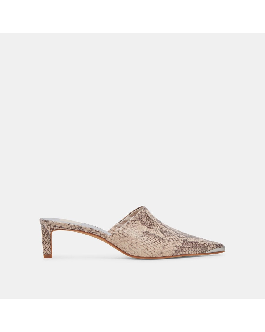 Dolce Vita LEXY HEELS SAND SNAKE EMBOSSED