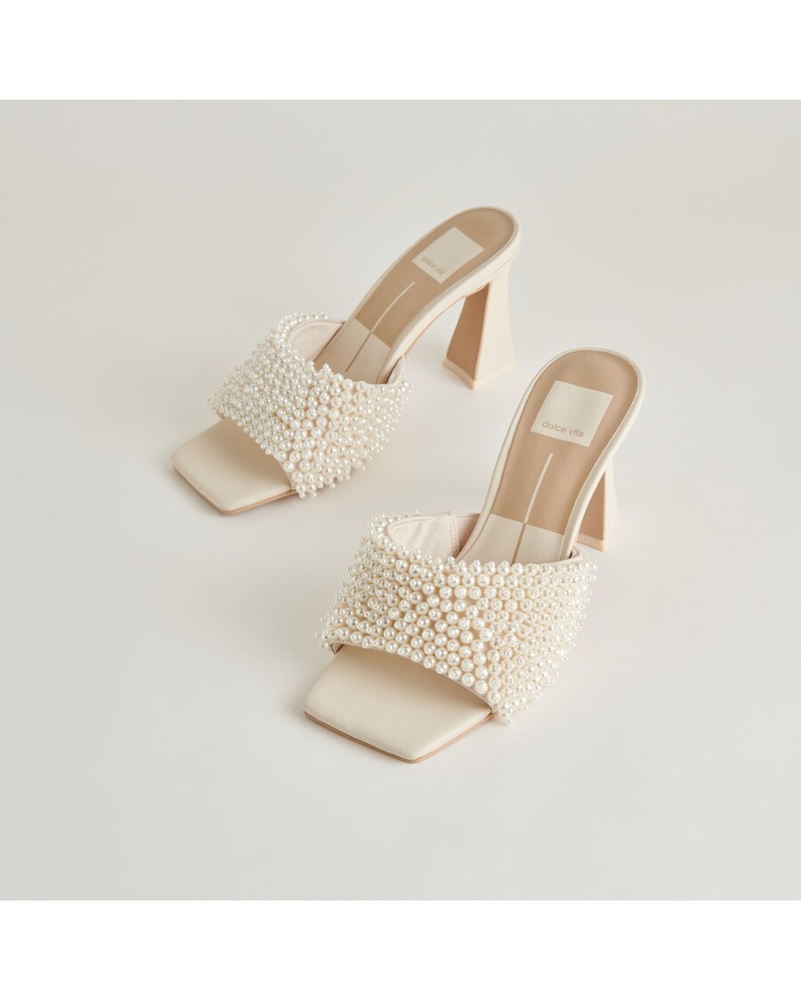 Dolce Vita NANDY PEARL HEELS VANILLA PEARLS