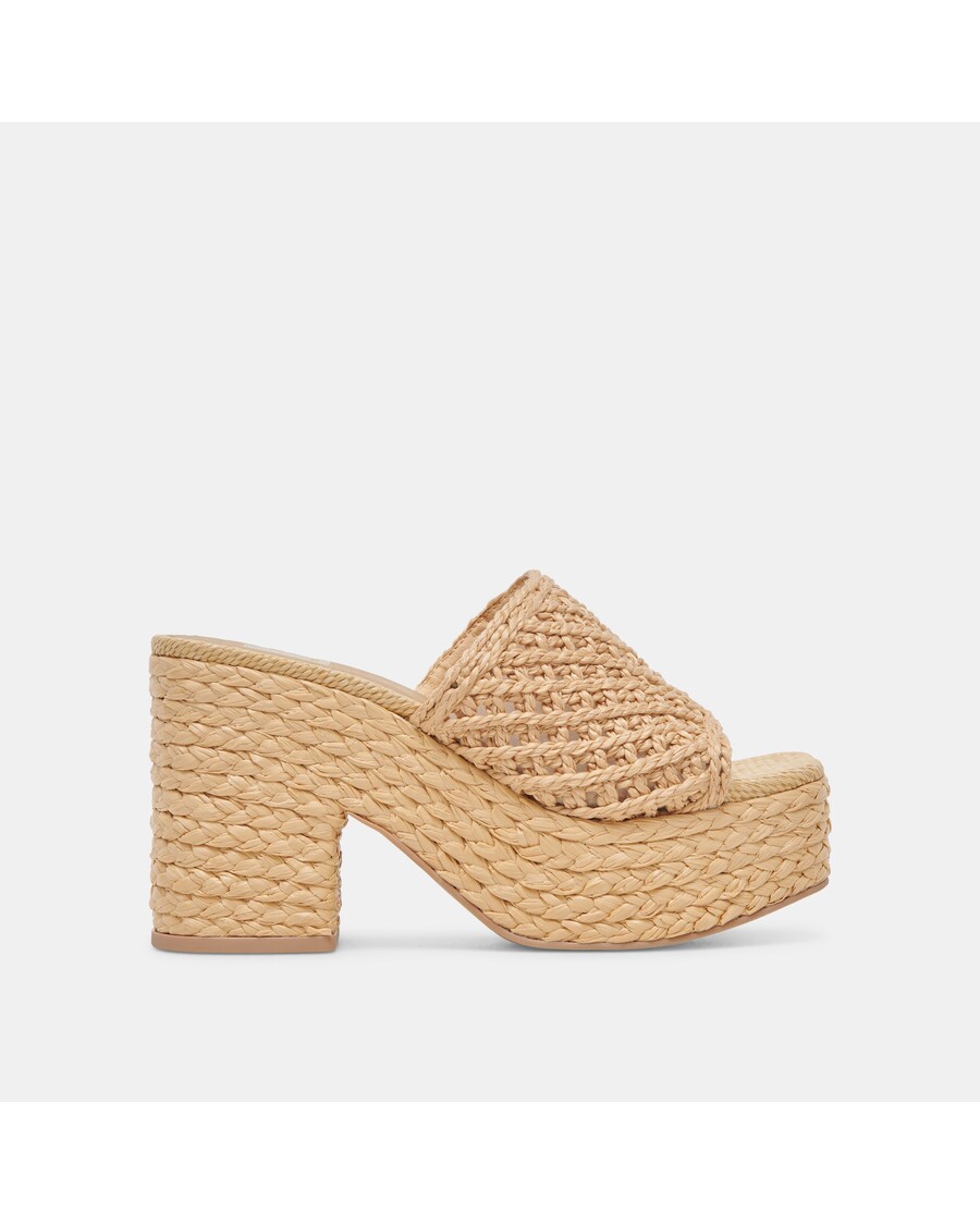 Dolce Vita LISHA HEELS LT NATURAL RAFFIA