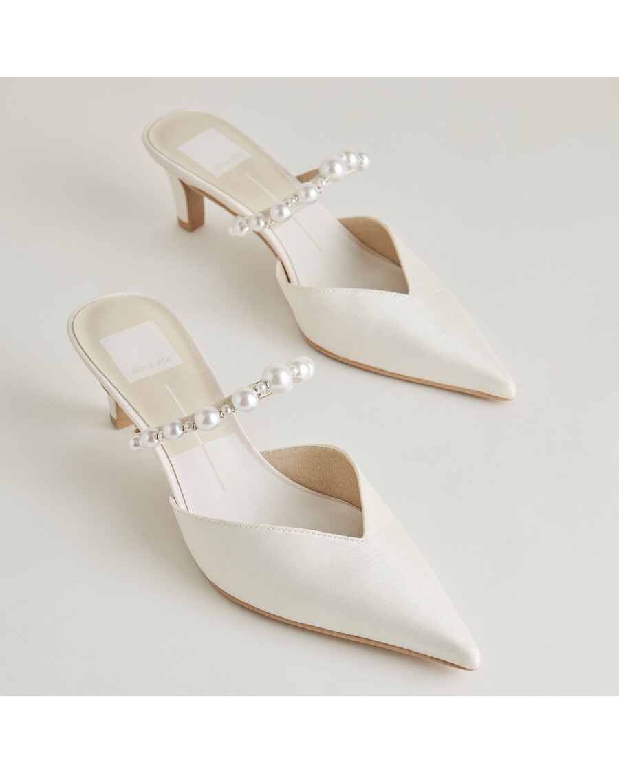 Dolce Vita KANIKA PEARL MID HEELS VANILLA PEARLS