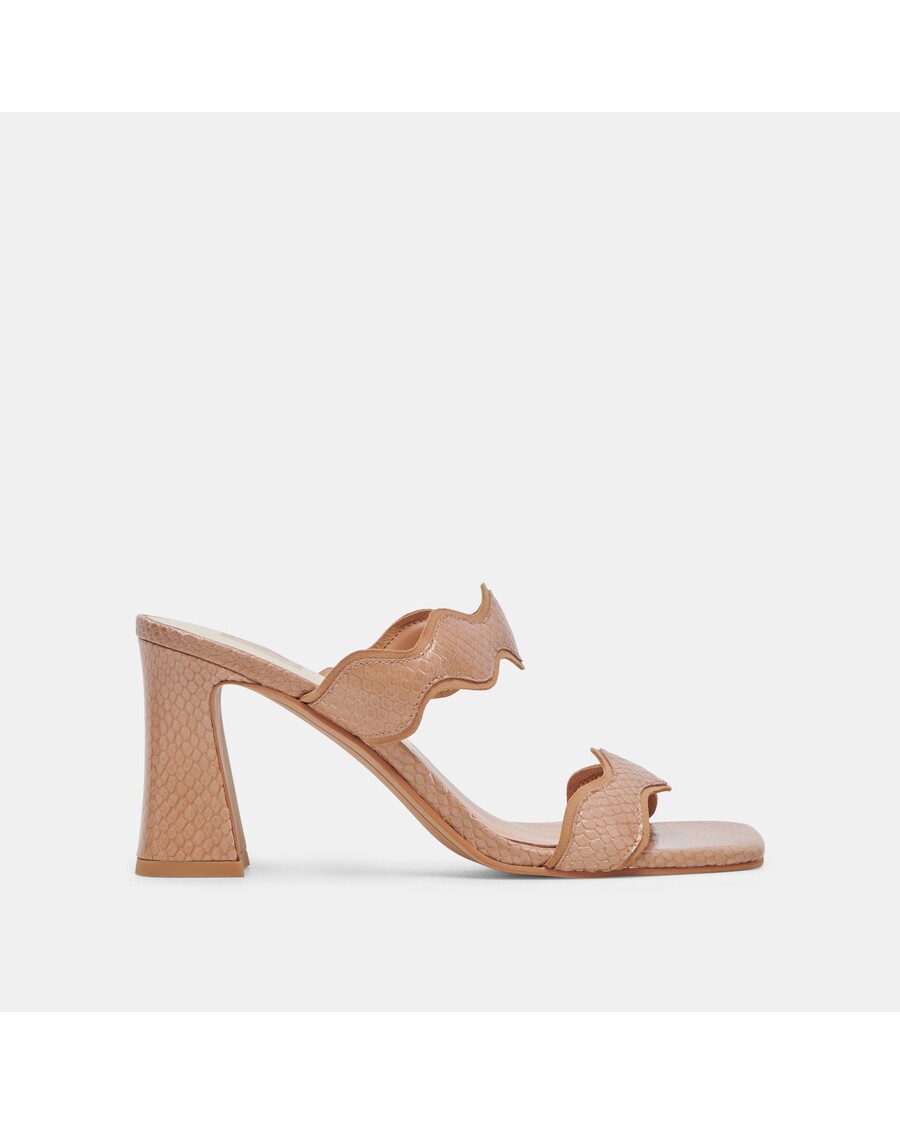 Dolce Vita ILVA HEELS TOFFEE EMBOSSED LEATHER