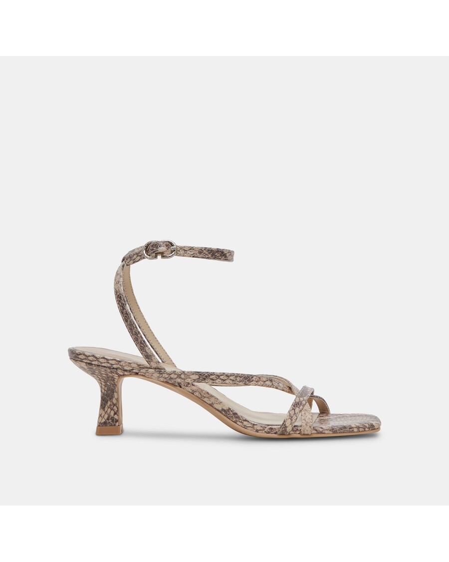 Dolce Vita ZAMAL HEELS SAND SNAKE EMBOSSED