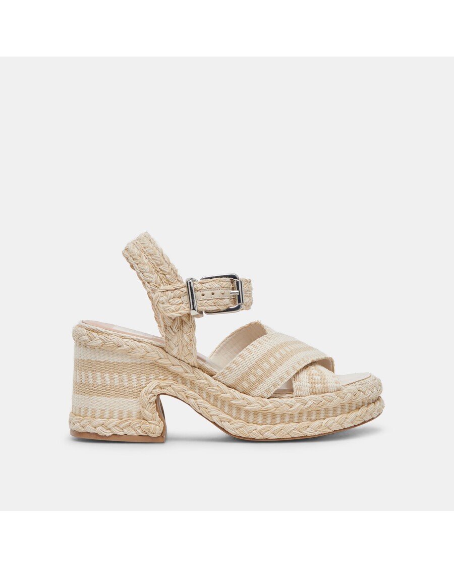 Dolce Vita GRAYCE HEELS NATURAL MULTI WOVEN