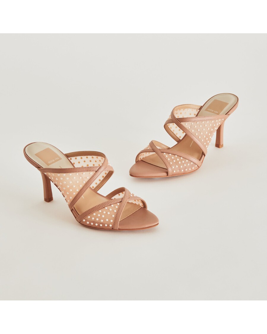 Dolce Vita MANDEL PEARL HEELS COCOA MESH