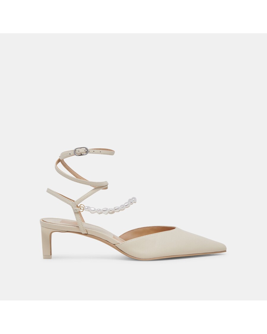 Dolce Vita LOKLYN PEARL HEELS VANILLA LEATHER