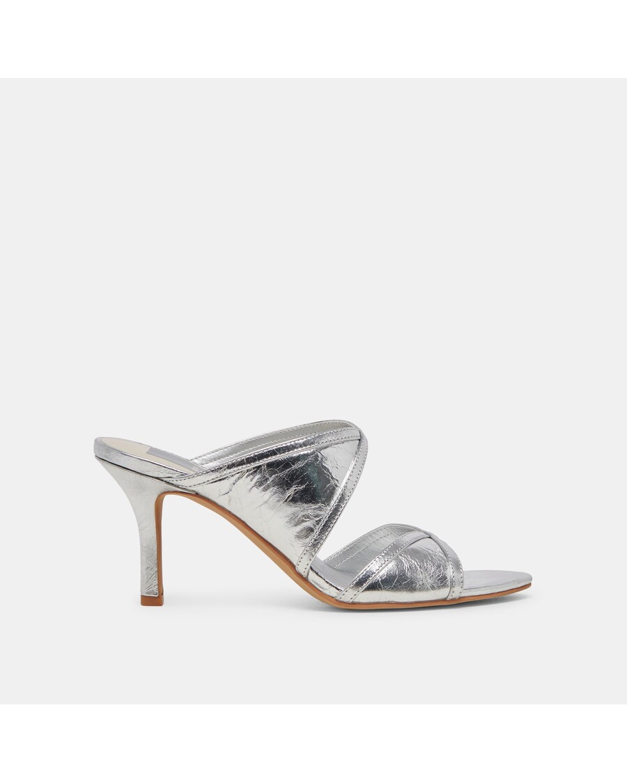 Dolce Vita MANDEL HEELS SILVER CRINKLE PATENT