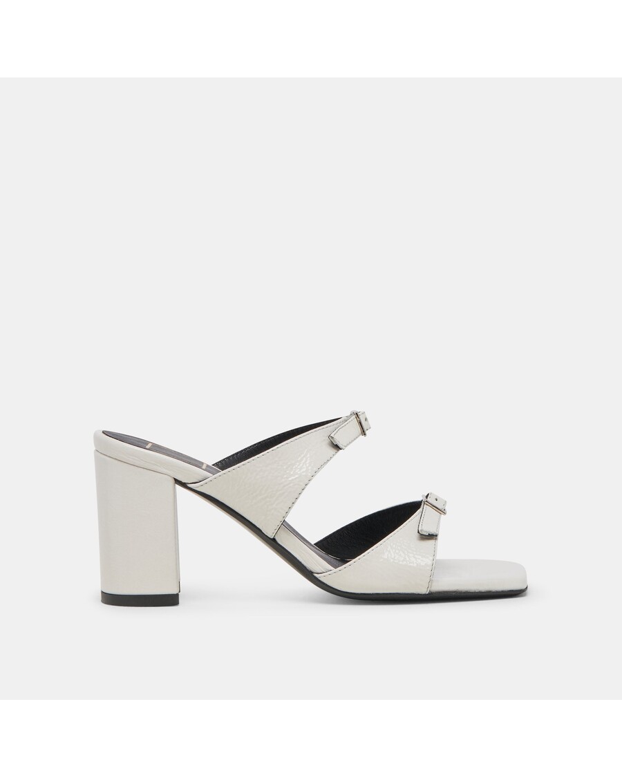 Dolce Vita SHANE HEELS OFF WHITE CRINKLE PATENT