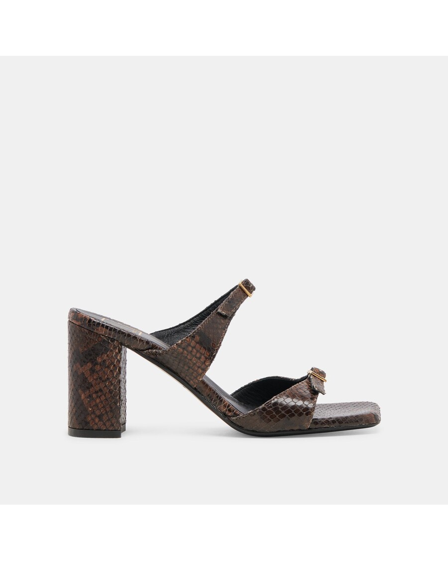 Dolce Vita SHANE HEELS DK BROWN SNAKE EMBOSSED