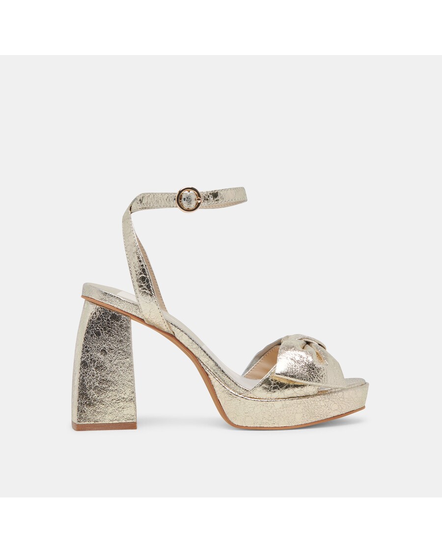 Dolce Vita PACIE HEELS PLATINUM DISTRESSED LEATHER