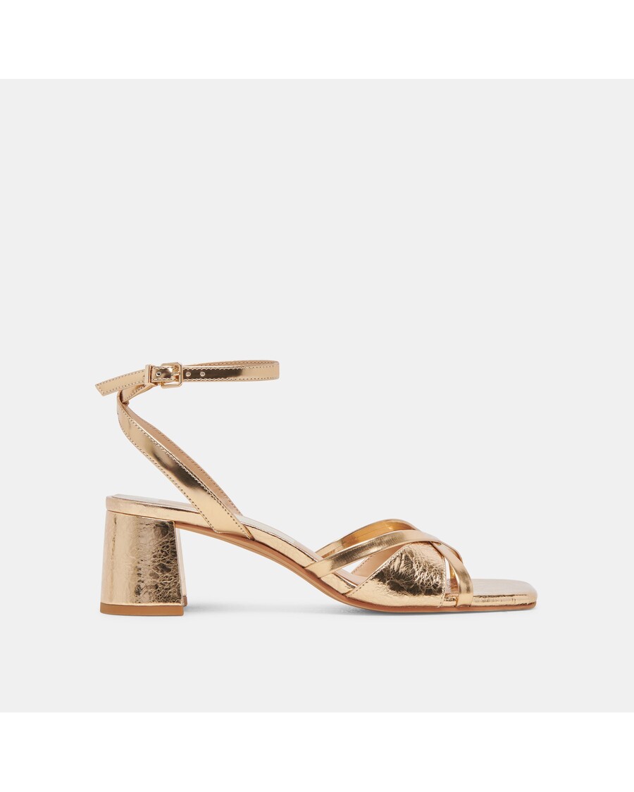 Dolce Vita BLAKLY HEELS GOLD DISTRESSED LEATHER