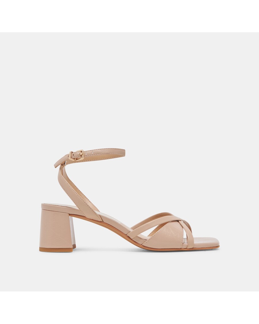 Dolce Vita BLAKLY HEELS BEIGE CRINKLE PATENT