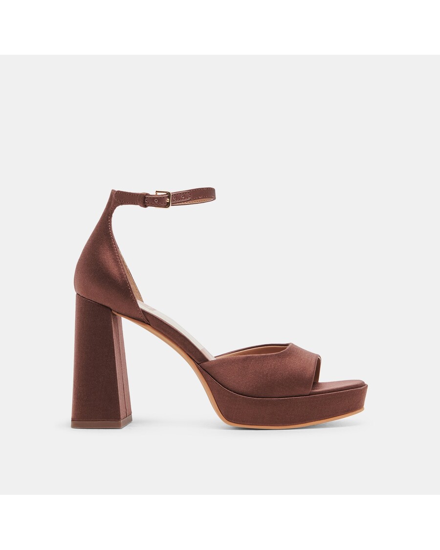 Dolce Vita PANDRO HEELS CHOCOLATE SATIN