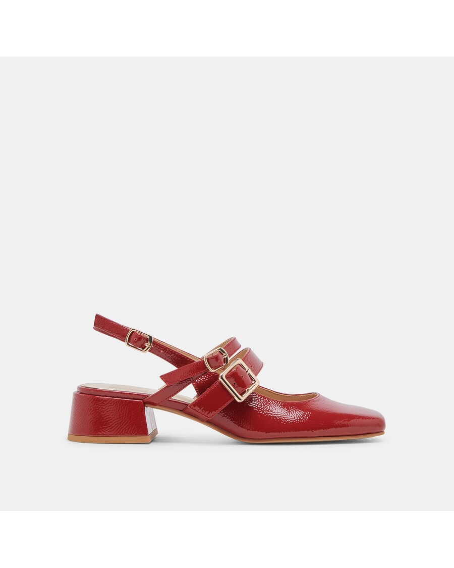 Dolce Vita PATZY HEELS CRIMSON CRINKLE PATENT LEATHER