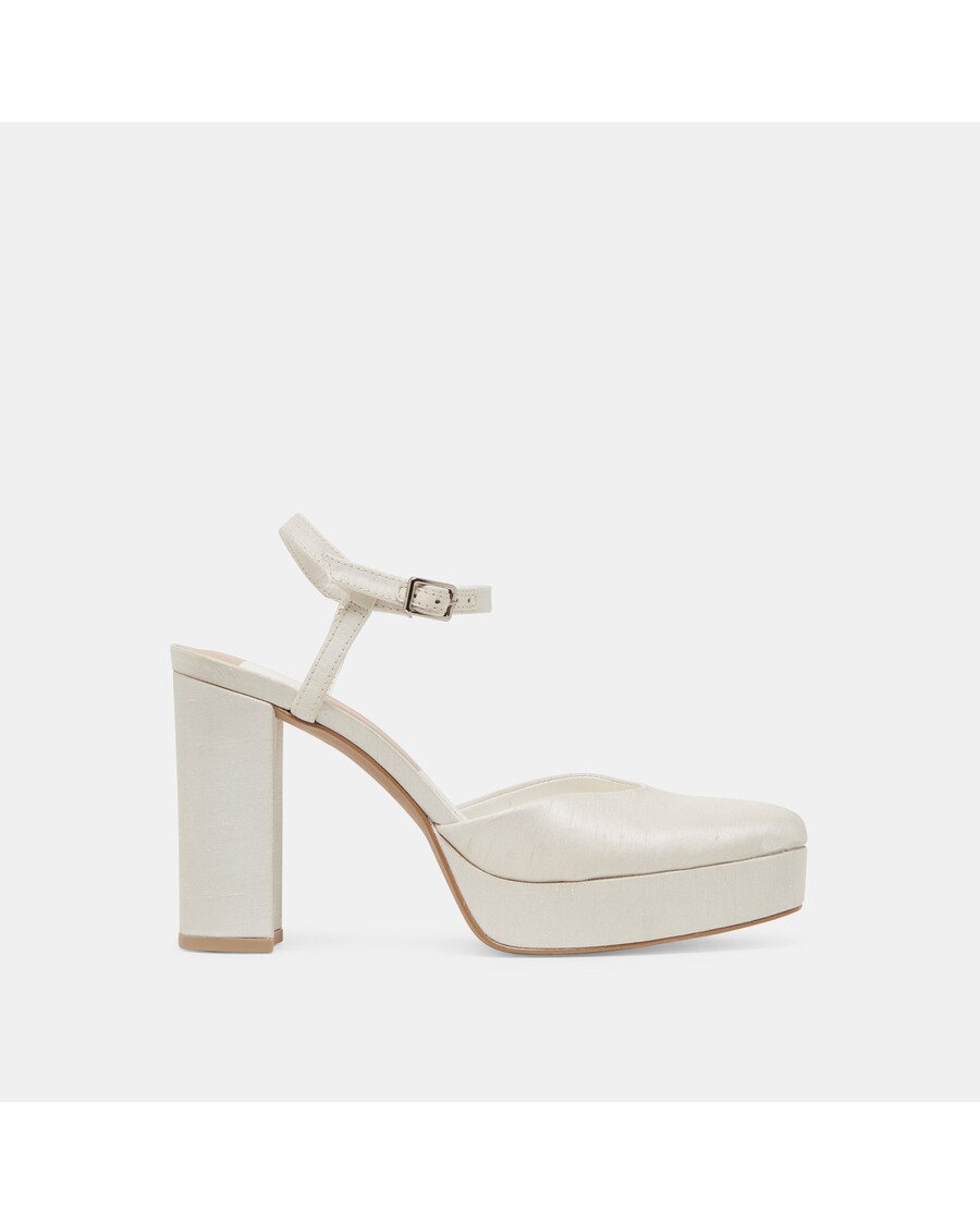 Dolce Vita CLAUD HEELS WHITE SATIN