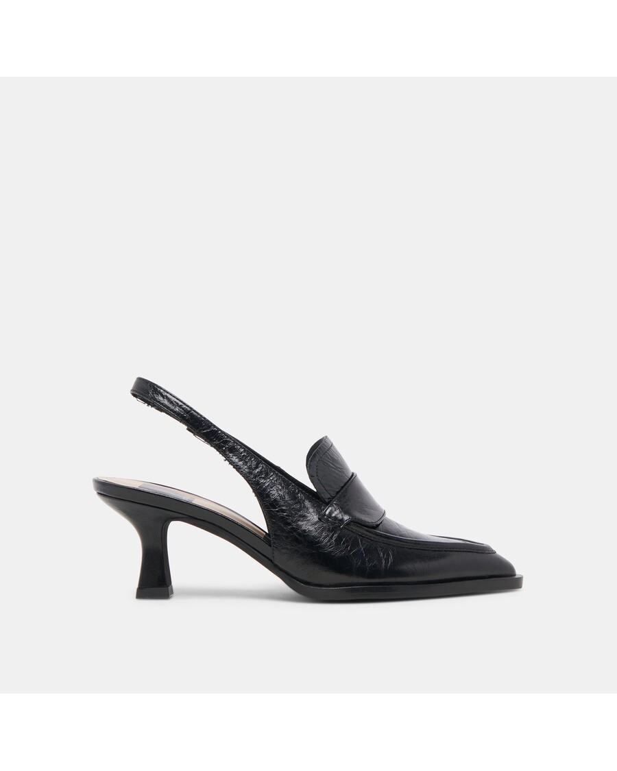 Dolce Vita ADELE HEELS MIDNIGHT CRINKLE PATENT LEATHER