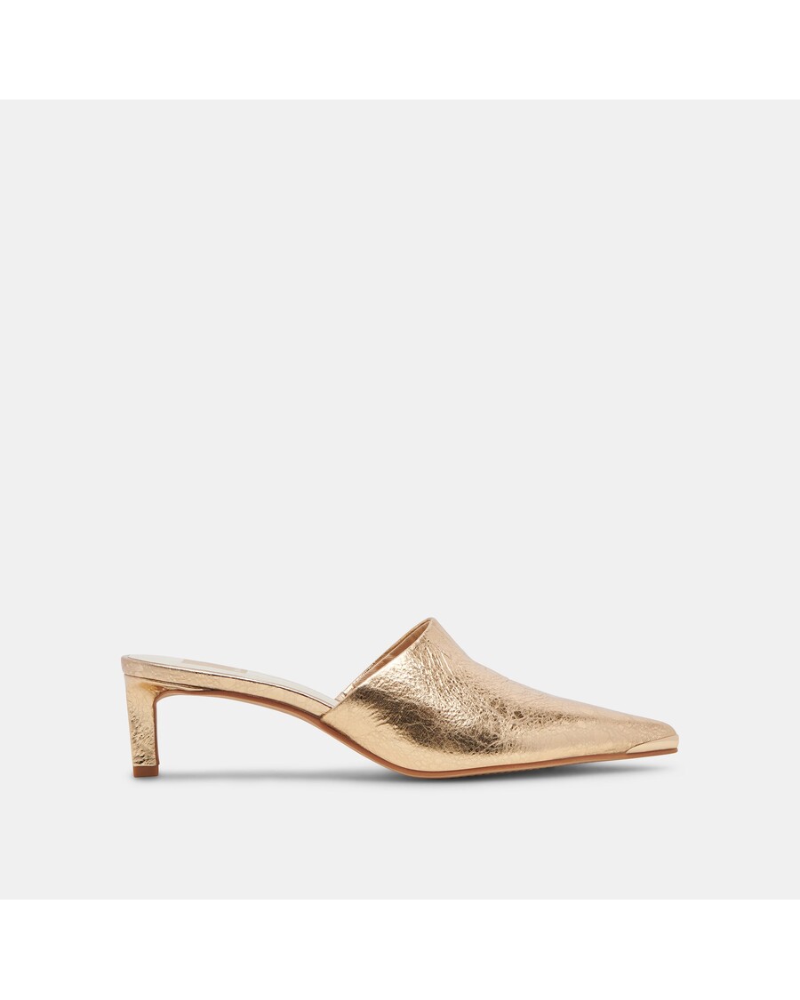 Dolce Vita LEXY HEELS GOLD DISTRESSED LEATHER