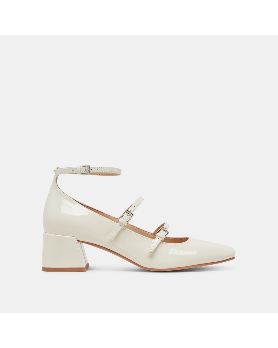 Dolce Vita MEADOW HEELS WHITE PATENT LEATHER