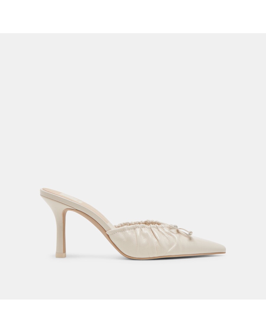 Dolce Vita KAIRI HEELS IVORY CRINKLE PATENT