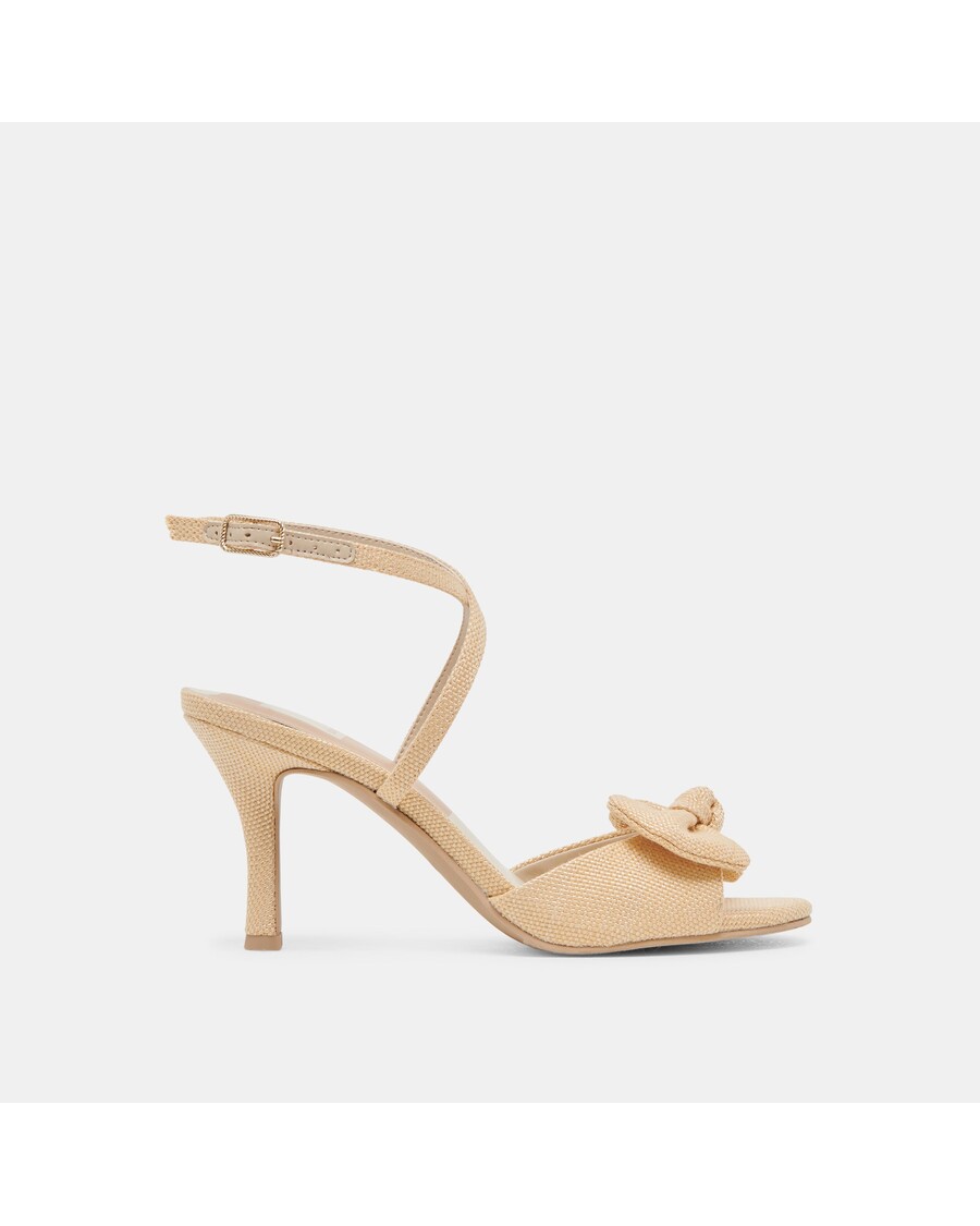 Dolce Vita LORISA HEELS NATURAL WOVEN RAFFIA