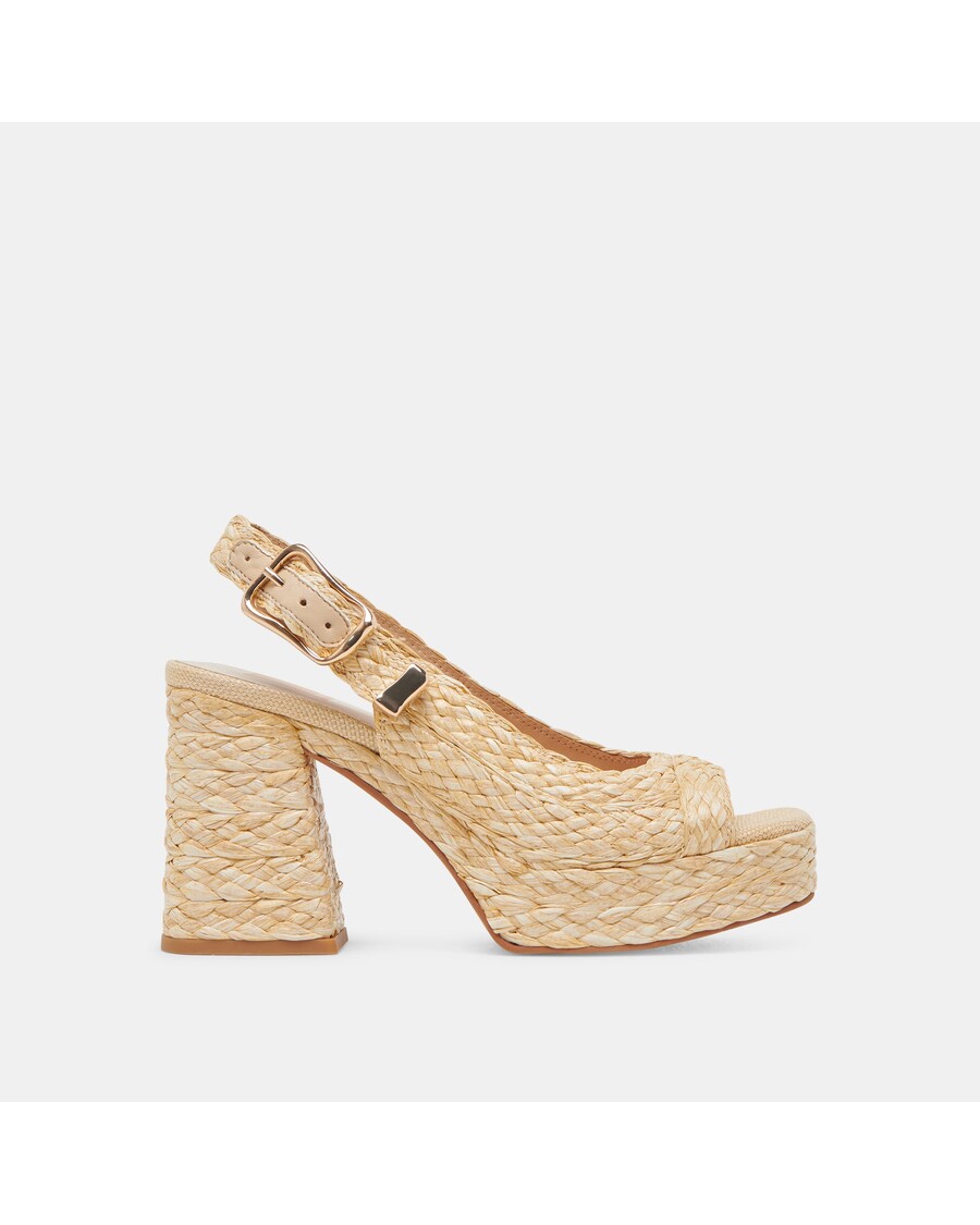 Dolce Vita FLORES HEELS NATURAL RAFFIA