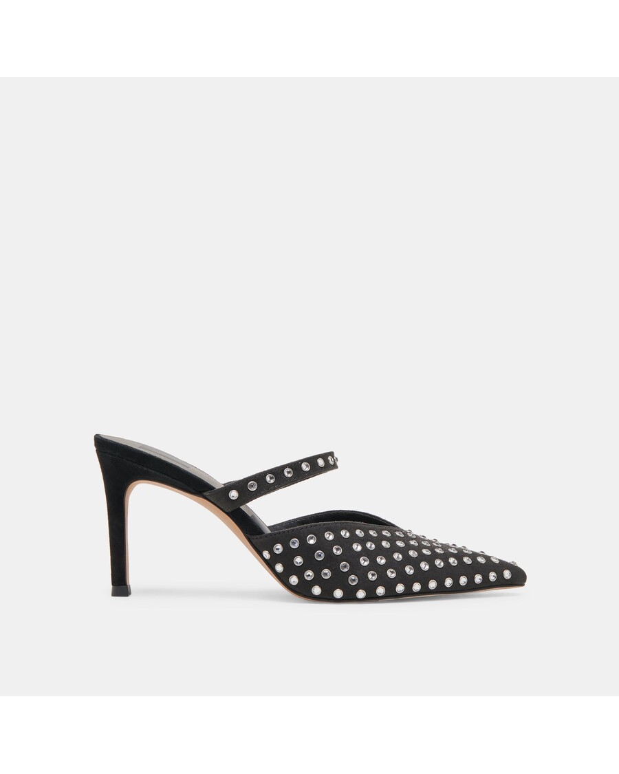 Dolce Vita KANIKA CRYSTAL STUD HEELS BLACK CRYSTAL