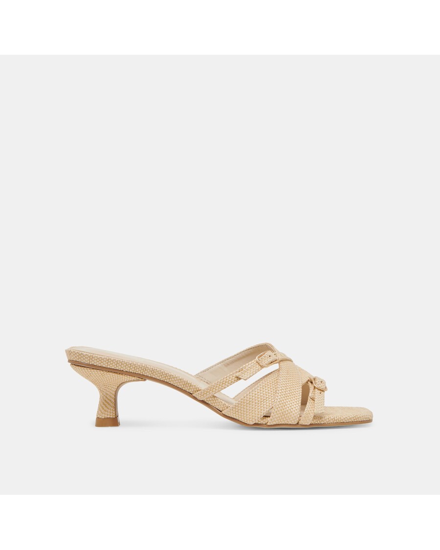 Dolce Vita BRYANT HEELS NATURAL WOVEN RAFFIA