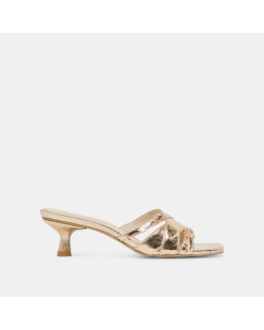 Dolce Vita BRYANT HEELS GOLD DISTRESSED LEATHER