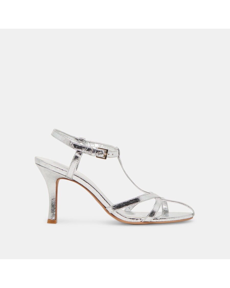 Dolce Vita LIANE HEELS SILVER DISTRESSED LEATHER