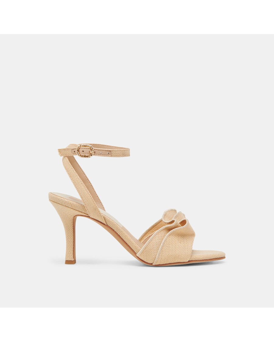 Dolce Vita LUNETE HEELS LT NATURAL WOVEN RAFFIA