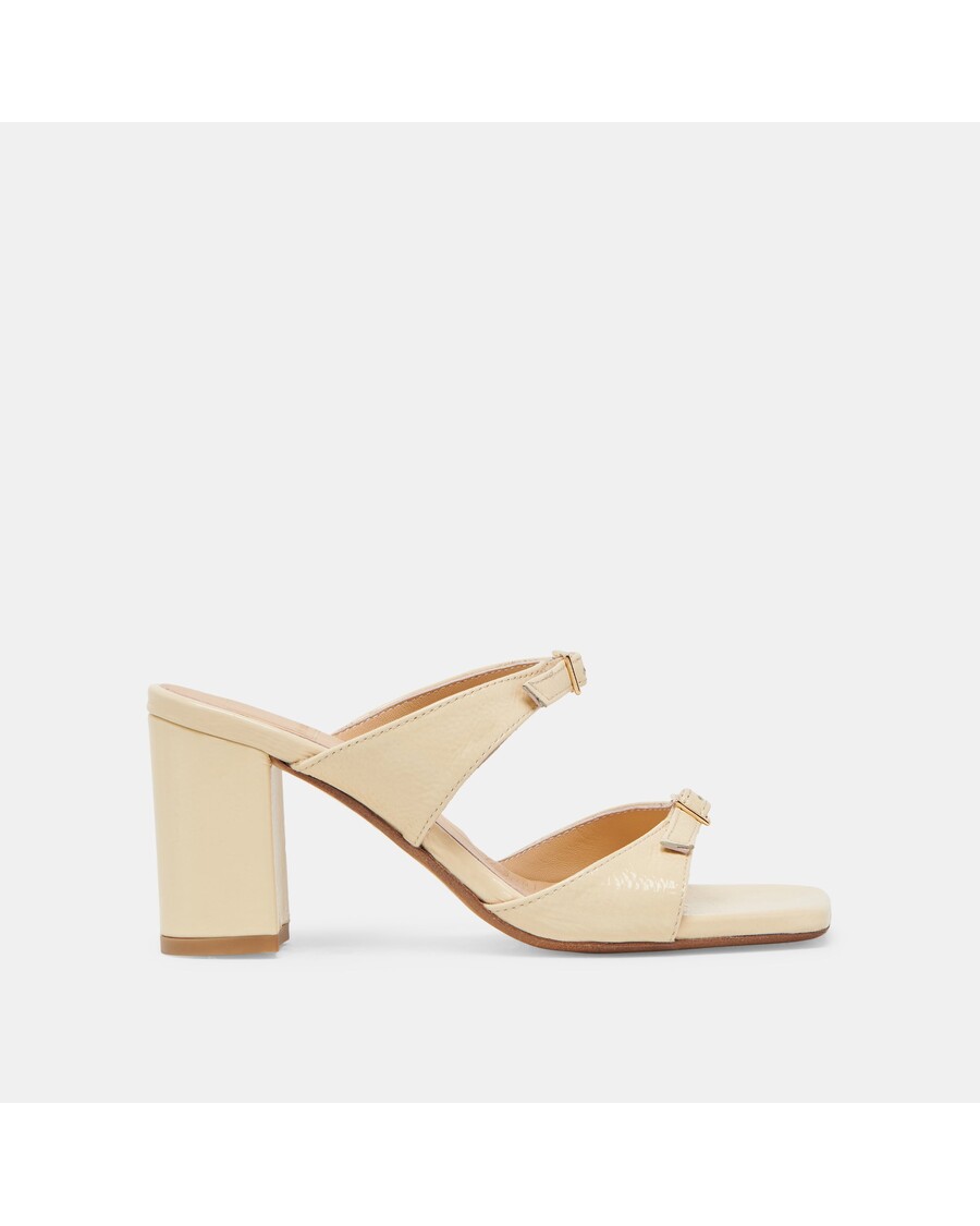 Dolce Vita SHANE HEELS LIGHT YELLOW CRINKLE PATENT