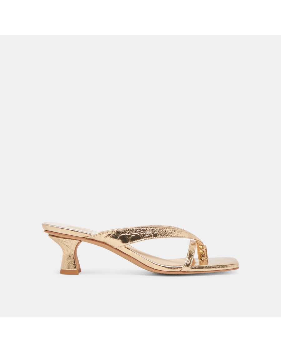 Dolce Vita BREVEL HEELS GOLD DISTRESSED LEATHER