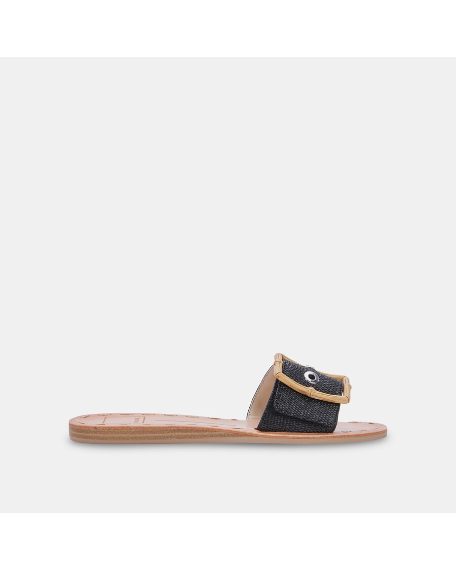 Dolce Vita DASA SANDALS BLACK RAFFIA