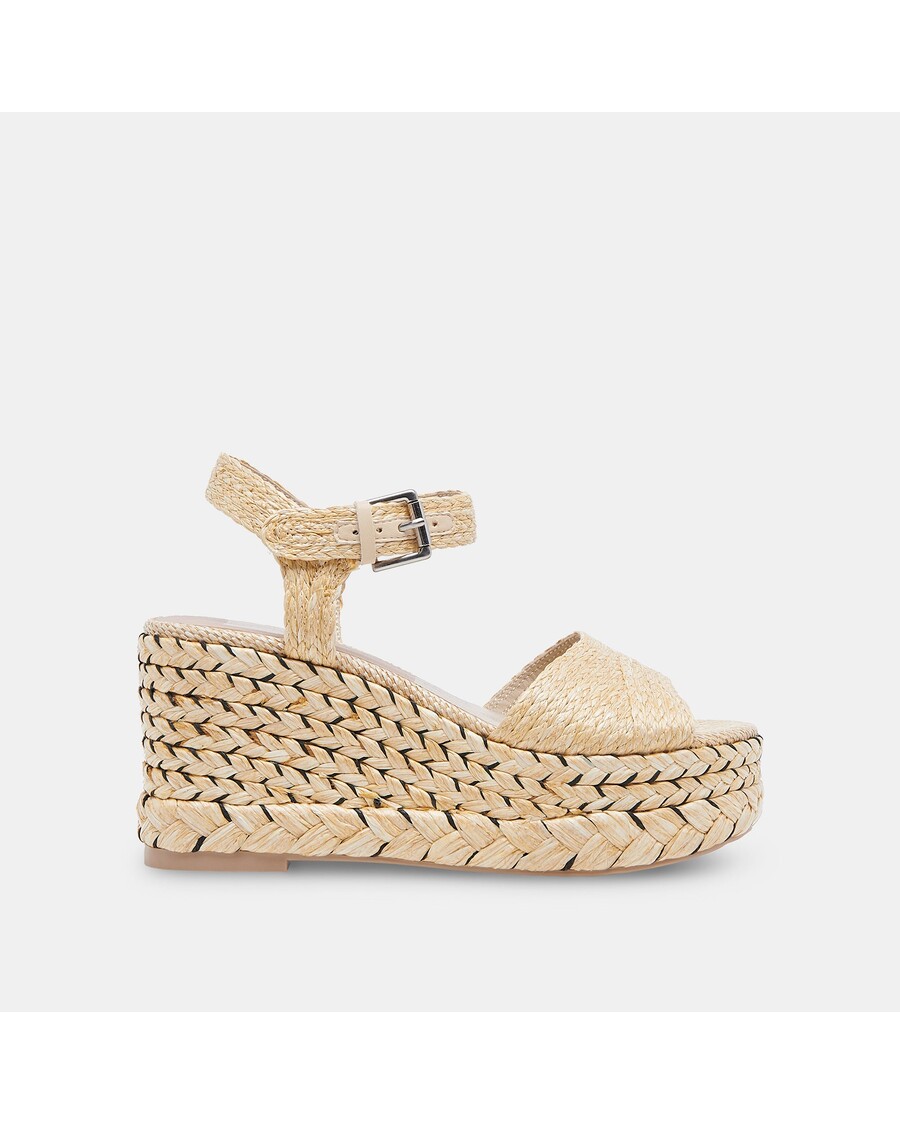 Dolce Vita TIAGO WEDGES LT NATURAL RAFFIA