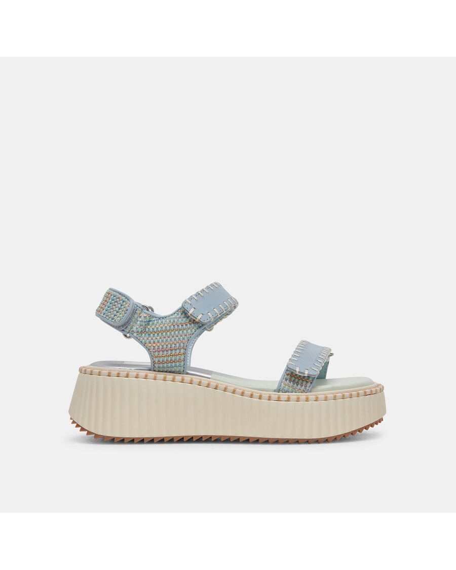 Dolce Vita DEBRA SANDALS LIGHT BLUE KNIT