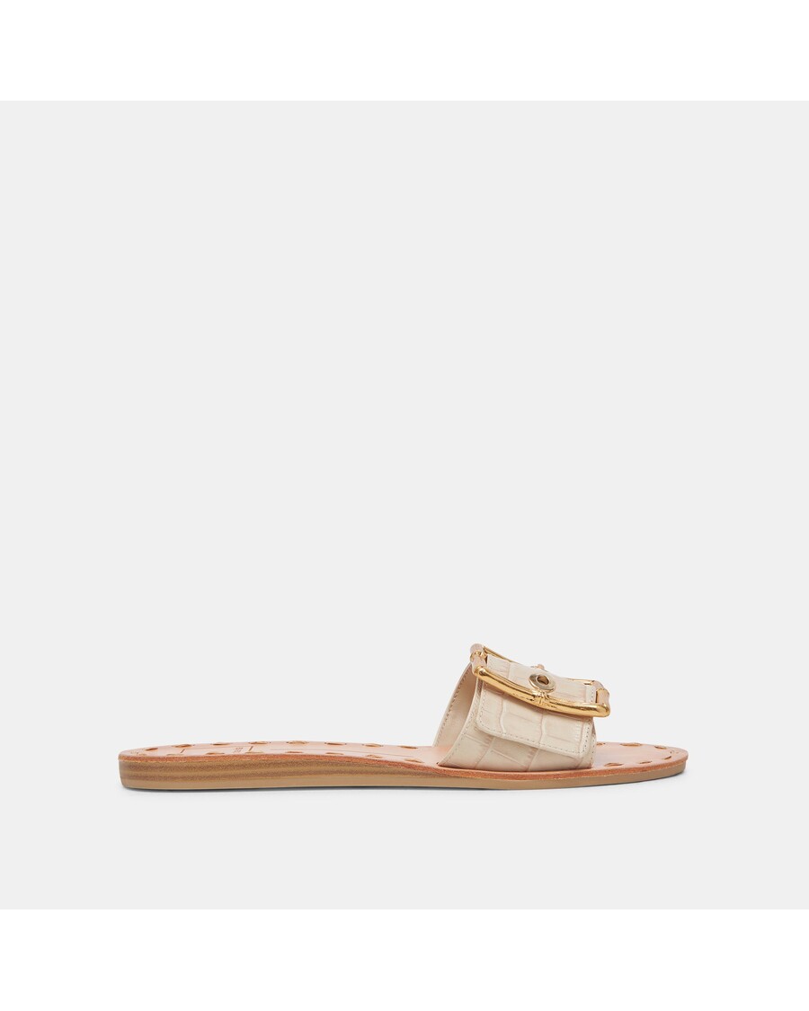 Dolce Vita DASA SANDALS BONE EMBOSSED LEATHER