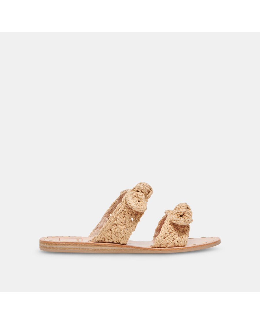 Dolce Vita DINAH WIDE SANDALS LT NATURAL RAFFIA